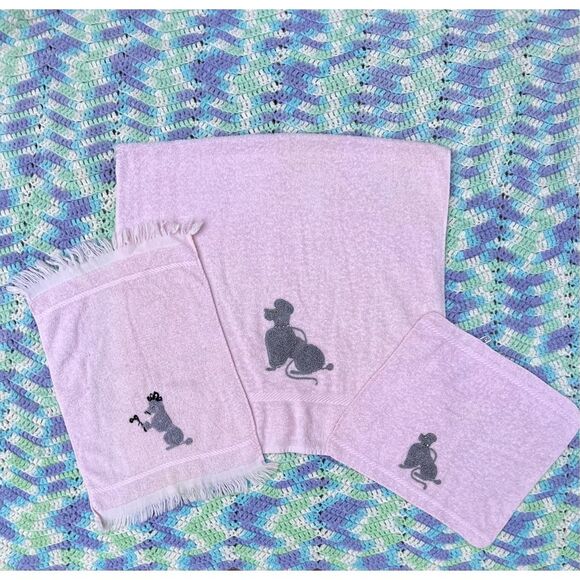 Vintage Poodle Towel Set - Picture 1 of 5
